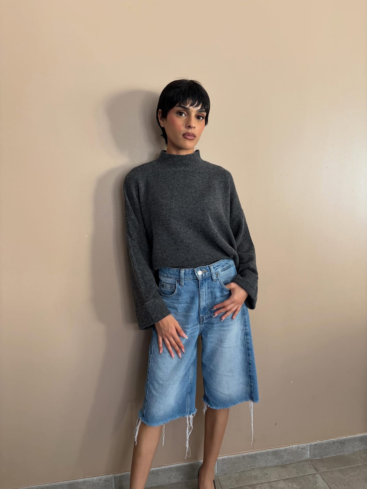 Pull Siena gris foncé