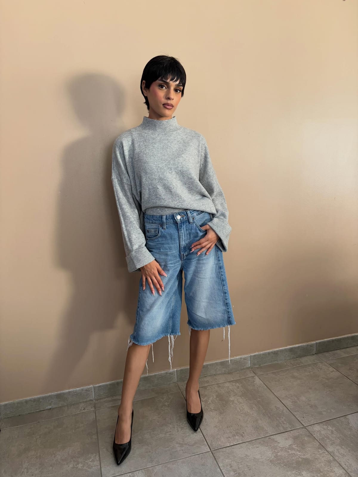 Pull Siena gris clair