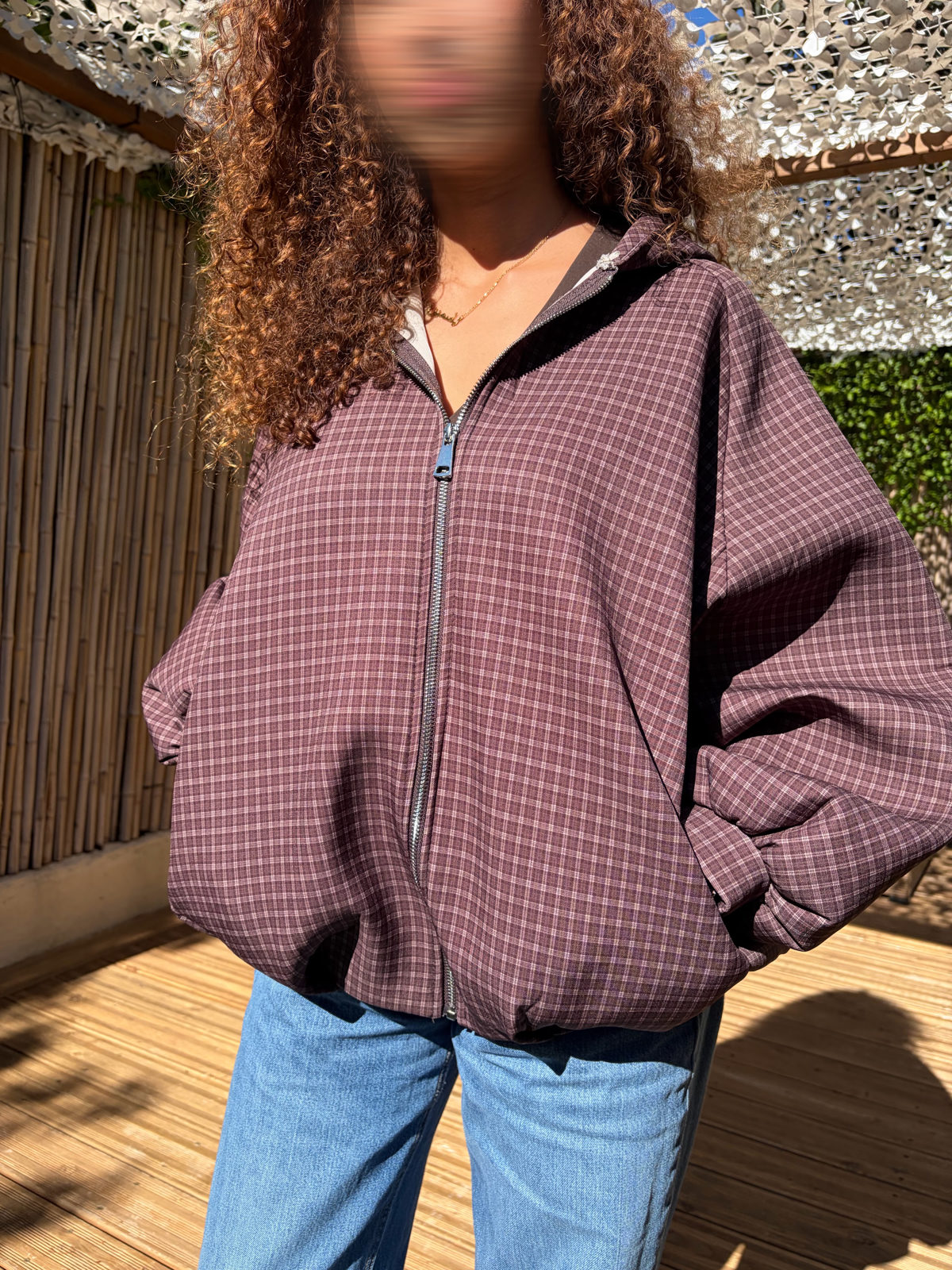 Veste à capuche Romy marron